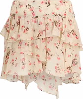 Beige Viscose Mini Skirt 2