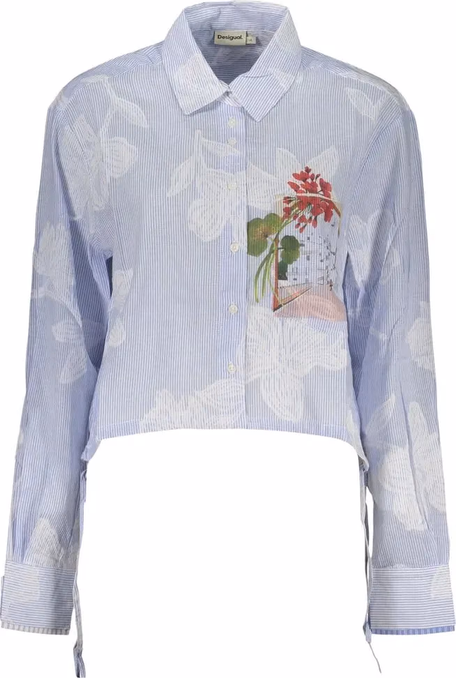 Azzurro Cotton Women Shirt
