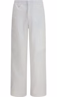 White Cotton Casual Pants 1