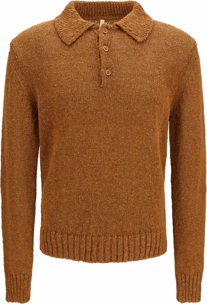 Brown Cotton Polo Shirt