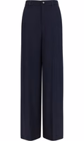 Blue Viscose Casual Pants 1