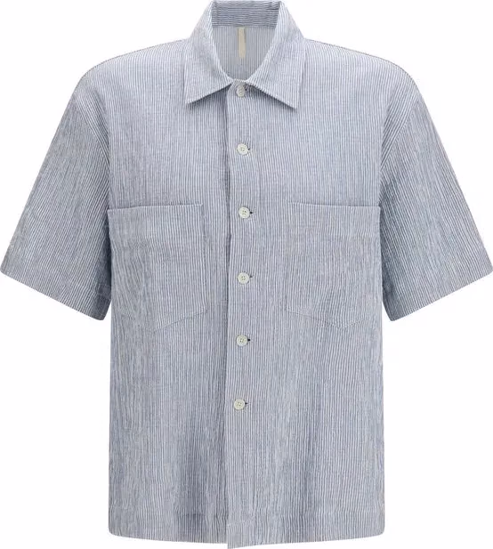 Blue Cotton Pattern Shirt