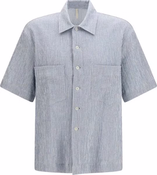 Blue Cotton Pattern Shirt