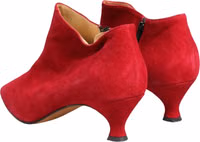 Red Suede Ankle Boots Shoes 4