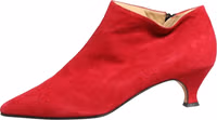 Red Suede Ankle Boots Shoes 5