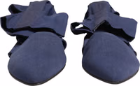 Blue Cotton Ankle Boots Shoes 1