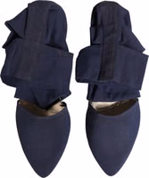 Blue Cotton Ankle Boots Shoes 2