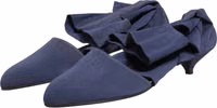 Blue Cotton Ankle Boots Shoes 3