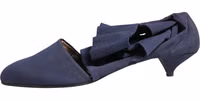 Blue Cotton Ankle Boots Shoes 5