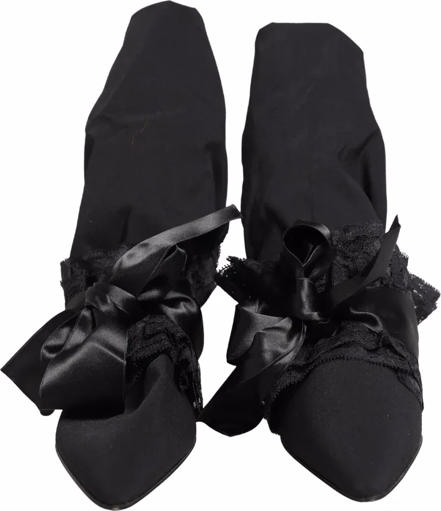 Black Suede Mid Calf Boots Shoes