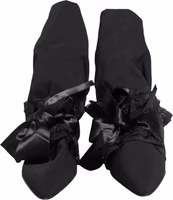 Black Suede Mid Calf Boots Shoes 1
