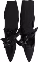 Black Suede Mid Calf Boots Shoes 2
