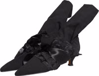 Black Suede Mid Calf Boots Shoes 3