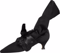 Black Suede Mid Calf Boots Shoes 5