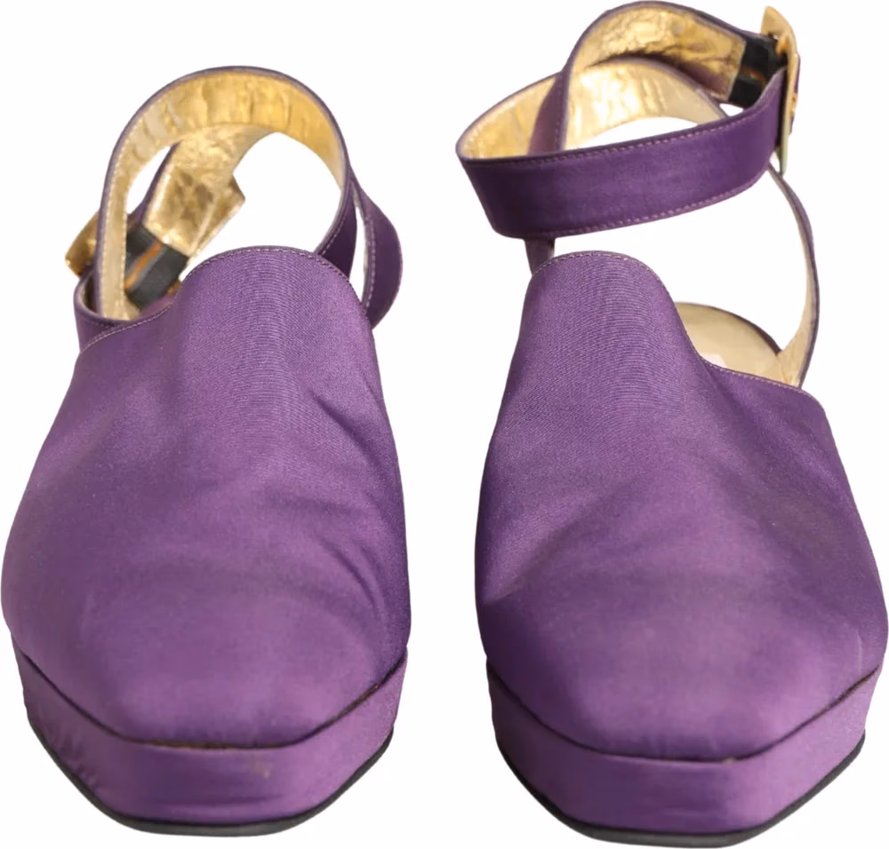 Purple Suede Sandals Shoes