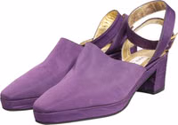 Purple Suede Sandals Shoes 3