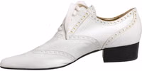 White Leather Brogue Oxford Lace Up Shoes 2