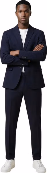 Blue Cotton Two-Piece Suit
