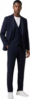 Blue Polyester Three-Piece Suit 1