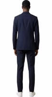 Blue Polyester Three-Piece Suit 2