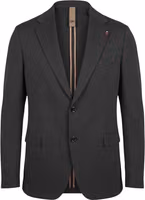 Black Cotton Two-Piece Suit 3