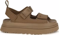 Brown Recycled Polyester Flat Sandals 1