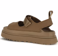Brown Recycled Polyester Flat Sandals 3