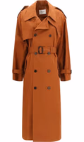 Brown Cotton Trench Coat 1