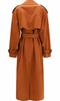 Brown Cotton Trench Coat 2