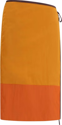 Orange Nylon Midi Skirt