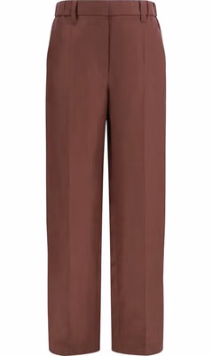 Brown Linen Casual Pants
