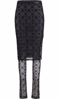 Black Recycled Polyamide Midi Skirt 1