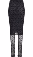 Black Recycled Polyamide Midi Skirt 2
