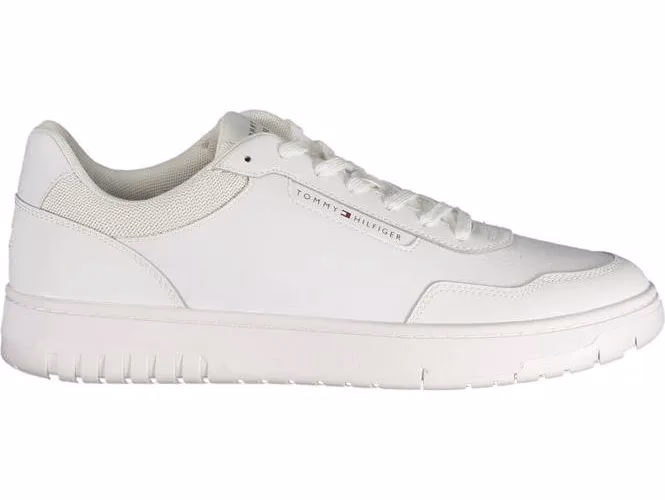 White Polyurethane Men Sneaker