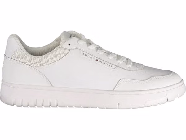 White Polyurethane Men Sneaker