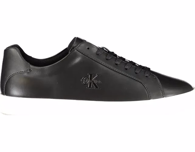 Black Polyurethane Men Sneaker