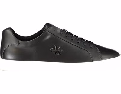 Black Polyurethane Men Sneaker