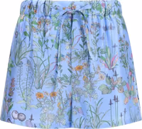Blue Silk Bermuda Shorts 1