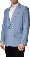 Light Blue Single Breasted Men Jacket Blazer 2