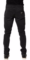 Black Cotton Stretch Regular SkinnyDenim Jeans 3