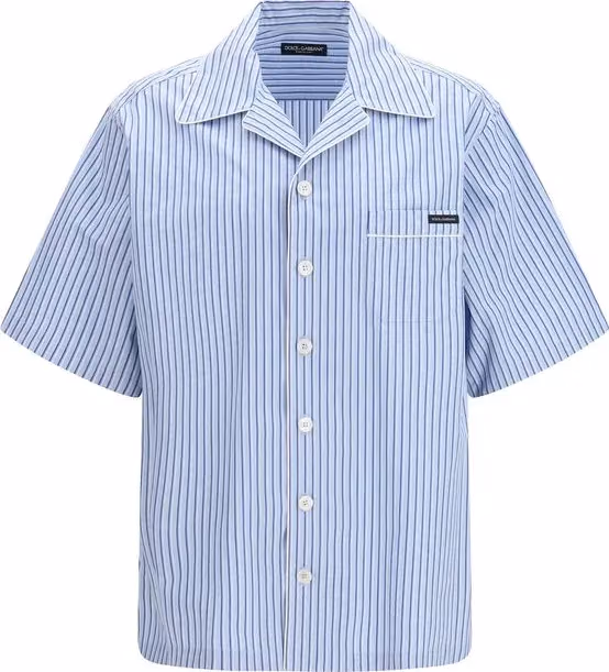Blue Cotton Shortsleeve Shirt
