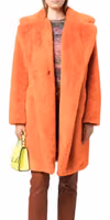 Orange Faux Fur Coat 2