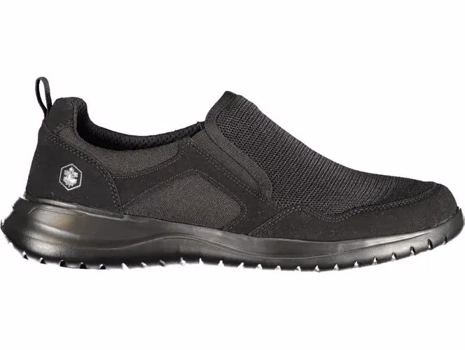 Black Polyester Men Sneaker