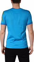 Blue Palm Tree Print Cotton CrewNeck T-shirt 3