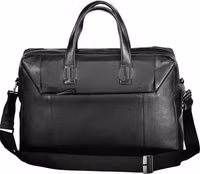 Black Leather Men's Briefcase 2
