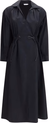 Black Cotton Casual Dress