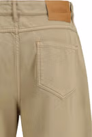 Beige Cotton Casual Pants 3