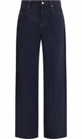 Blue Cotton Casual Pants 1