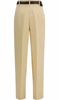 Beige Linen Casual Pants 2