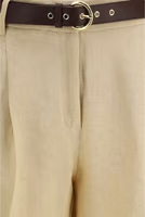 Beige Linen Casual Pants 3